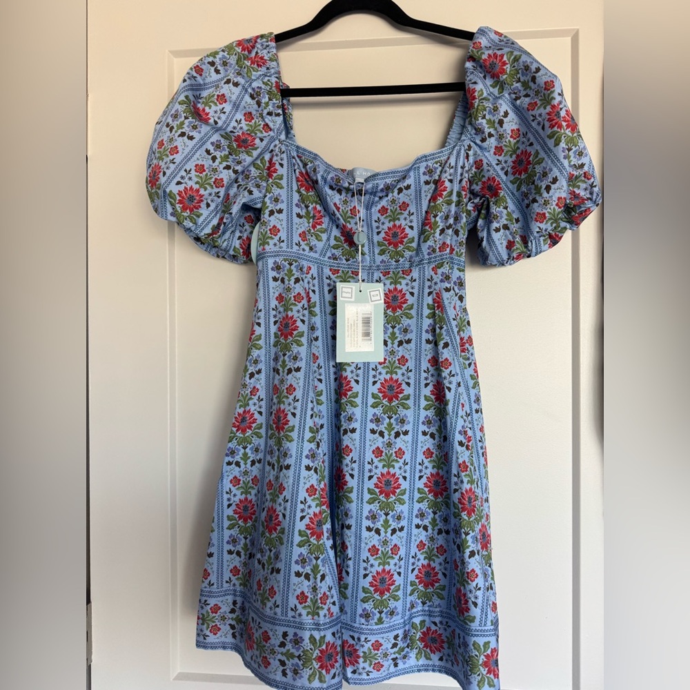 Matilda Mini Blue Floral Block Print